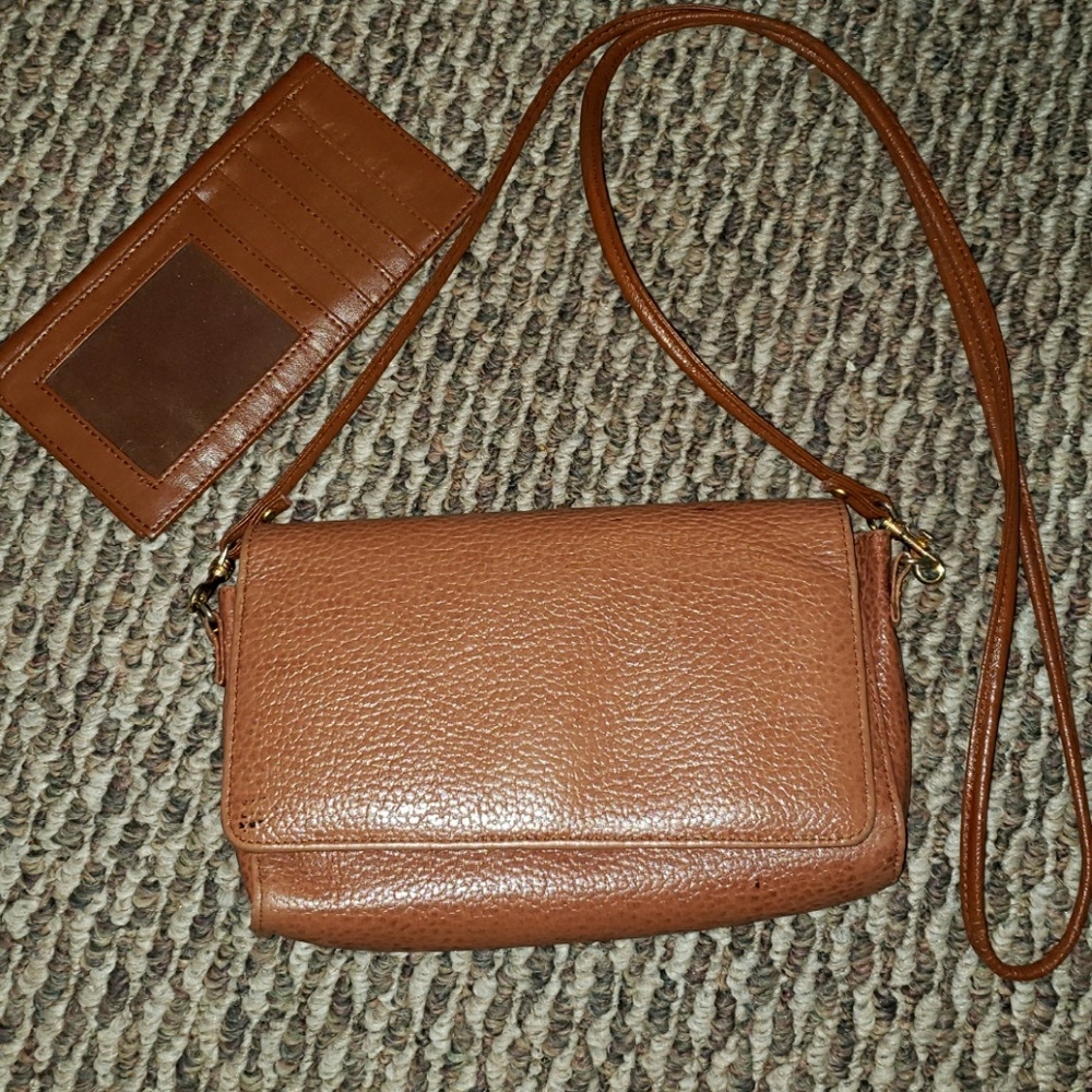 Vintage Field manor genuine leather brown bag